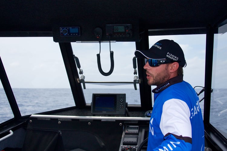 Trailer boat marlin fishing