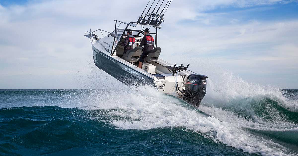 crossing a coastal bar in a trailer boat