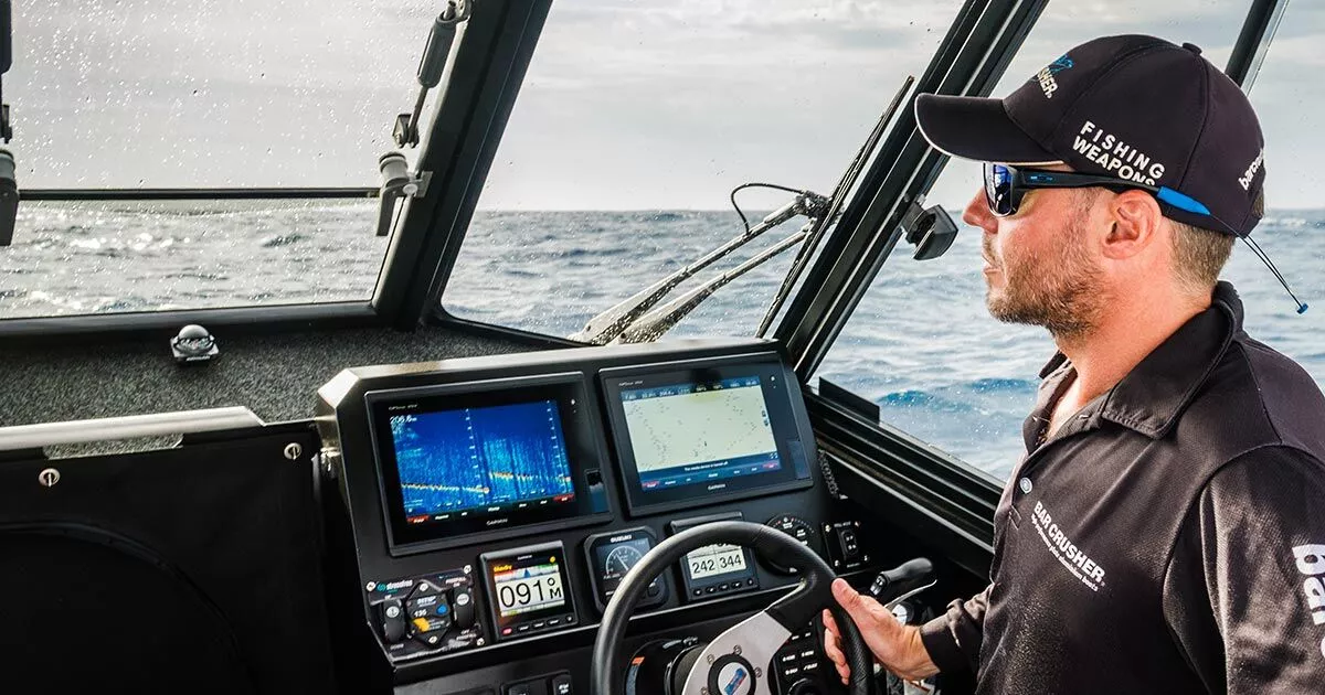 marine electronics in a boat